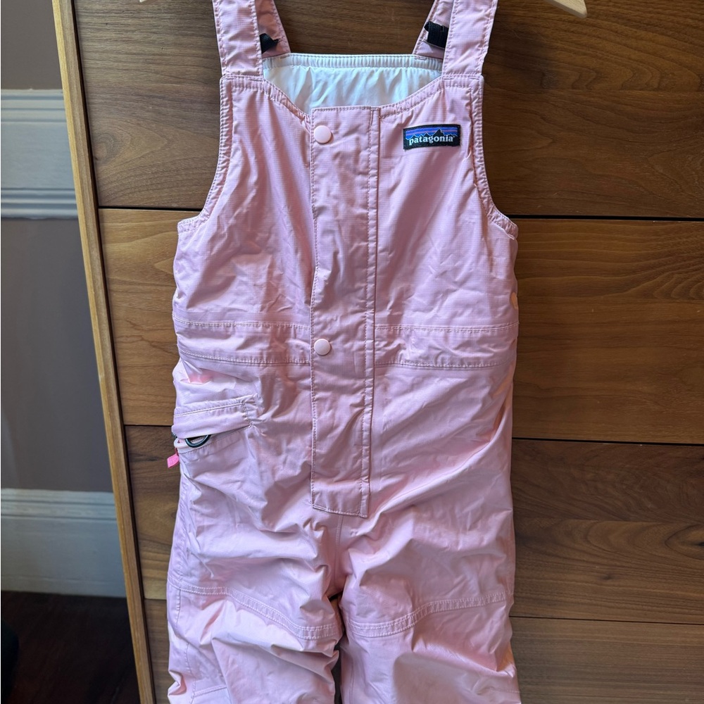 Patagonia Light Pink Kids Snow bibs